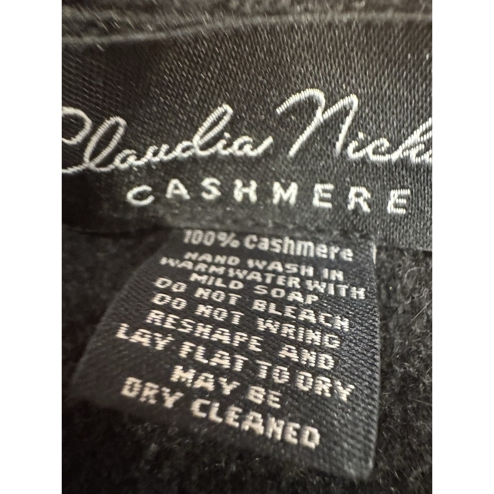CLAUDIA NICHOLE 100% Cashmere Scarf Gray And Black OmbréOMBRE 21" X 96 - Picture 6 of 7